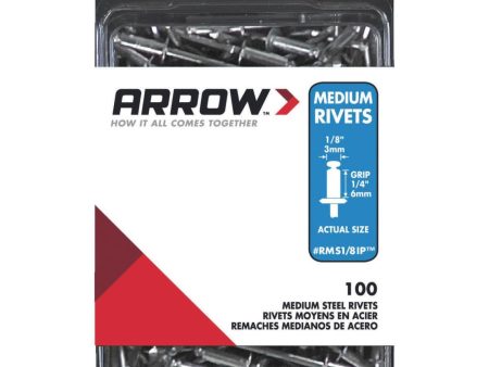 Arrow 1 8 In. x 1 4 In. Steel IP Rivet (100 Count) For Discount