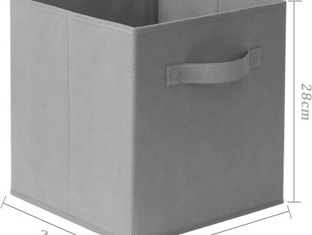 BAAB ORGANIZING Caja de almacenamiento plegable con asas, para casa, oficina, guardería, gimnasio (gris) Embalaje Deteriorado Online Hot Sale