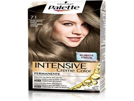 Palette Intense - Tono 7.1 Rubio Medio Ceniza - Coloración Permanente - Schwarzkopf Supply