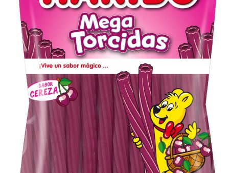 HARIBO Mega Torcidas Cereza, Geles dulces en forma de stick, 1x 175 g Embalaje Deteriorado Sale