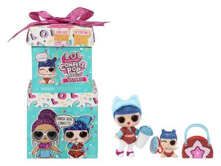 LOL Surprise Confetti Pop Birthday Sisters - Edición Limitada de Muñecas Coleccionables Lil Sister con 10 Sorpresas en Caja Regalo - Regalo para Niñas de 4+ Años Embalaje Deteriorado Online now