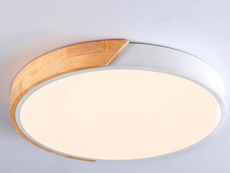 Plafón LED de Techo Barcelona Led Circular 35W Blanco y Madera CCT ø408x50mm Hot on Sale