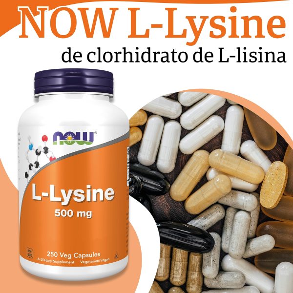 Now Foods, L-Lisina, Doble Fuerza, 1.000mg, 100 Tabletas veganas, Probadas en Laboratorio, Aminoácido, Sin Gluten, Sin Soya, Vegetariano Embalaje Deteriorado on Sale