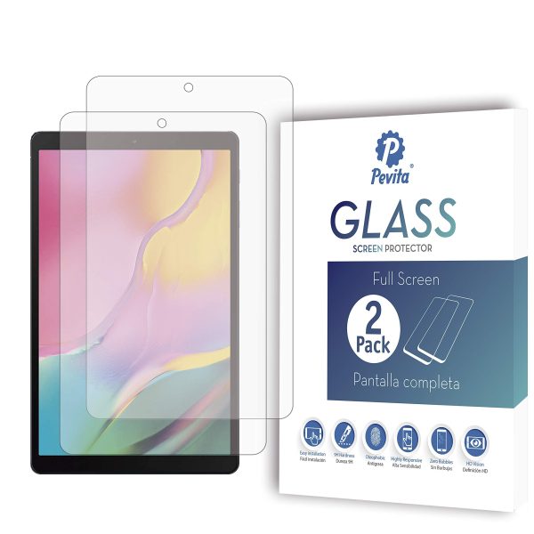 Protector de Pantalla Pevita para Samsung Galaxy Tab A 10.1  [2 Packs] Cristal Templado Dureza 9H, Sin Burbujas, Fácil Instalación Cheap