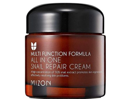 [Mizon] Crema Reparadora con Baba de Caracol (75g) humectante facial con extracto de mucina de caracol, crema de recuperación, cosmético coreano todo en uno, cuidado de arrugas y manchas (Cad: 08 05 2025) Fashion