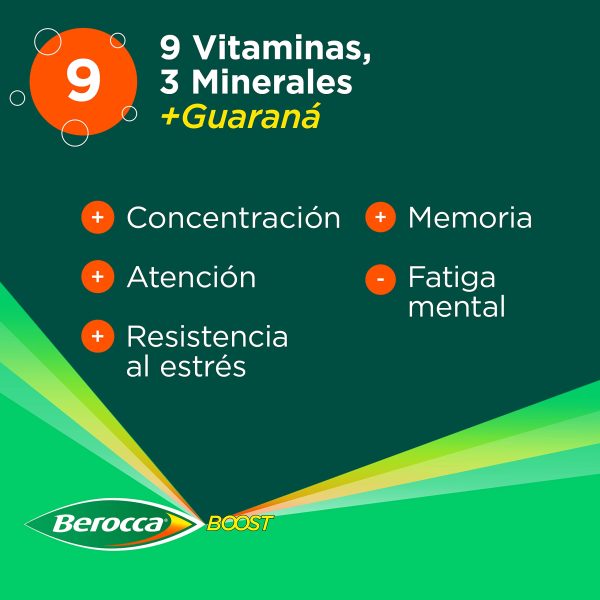 Berocca Boost Complemento Alimenticio para Rendimiento Mental y Físico, 15 Comprimidos Efervescentes Embalaje Deteriorado Supply