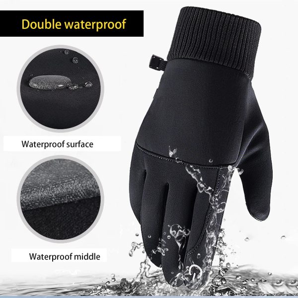 Guantes de Invierno LSYTQRW para Pantalla táctil Hombres Mujeres Resistente al Agua A Prueba de Viento Cálido para Correr Ciclismo Montar Senderismo Gris XL Hot on Sale