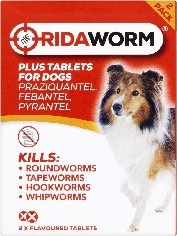 Ridaworm Dog Tablets, One Size, Pack of 2 Embalaje Deteriorado Discount