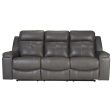 Signature Design by Ashley Jesolo Reclining Fabric Sofa 8670588C For Sale