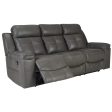 Signature Design by Ashley Jesolo Reclining Fabric Sofa 8670588C For Sale