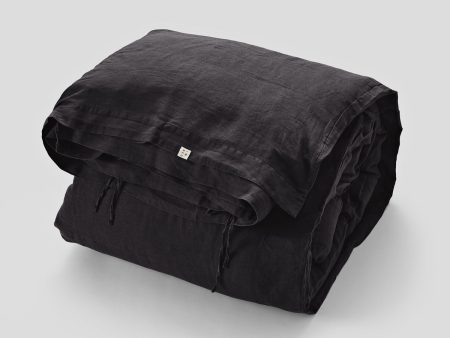 100% Linen Duvet Cover in Kohl Sale